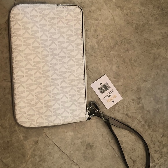 Michael Kors Fulton Wristlet- Bright White - Picture 3 of 7